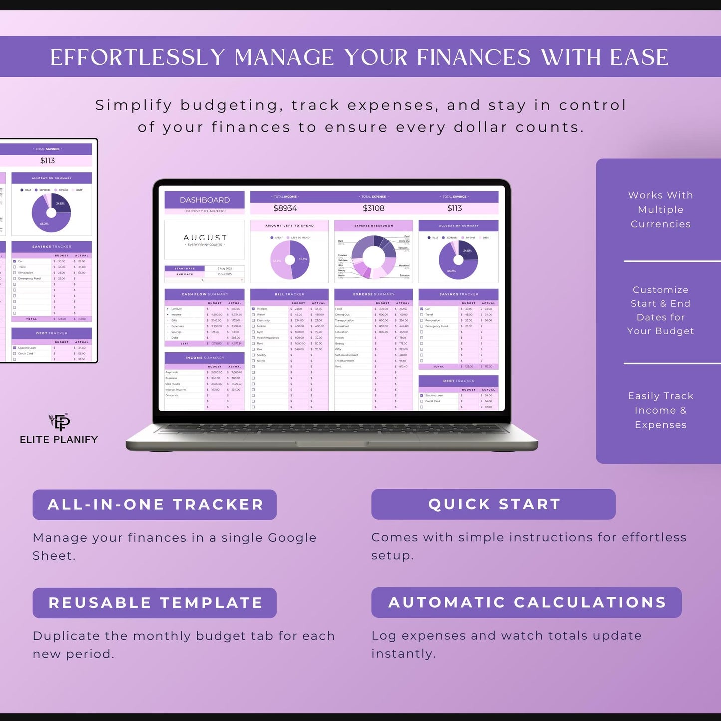 Budget Planner Google Sheets