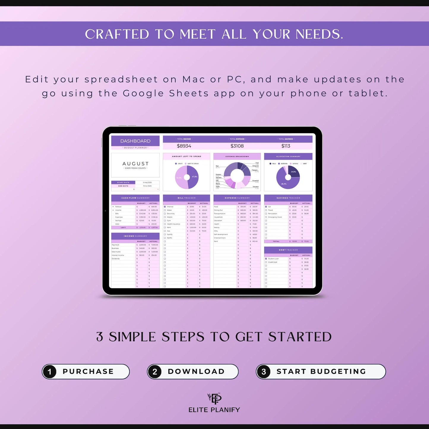 Budget Planner Google Sheets