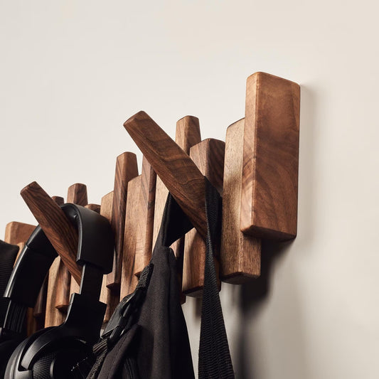 Solid Walnut Beech Wood Piano Coat Rack