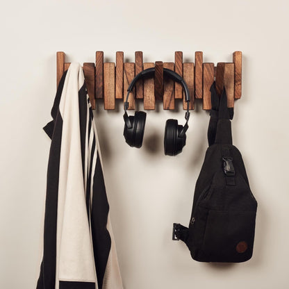 Solid Walnut Beech Wood Piano Coat Rack
